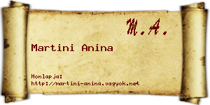 Martini Anina névjegykártya